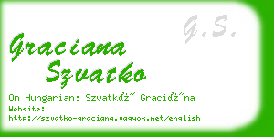 graciana szvatko business card